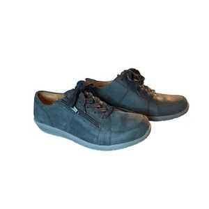 Vionic Womens Abigail Dark Grey Black Nubuck Fashion Sneaker Size 6.5 (6536265)